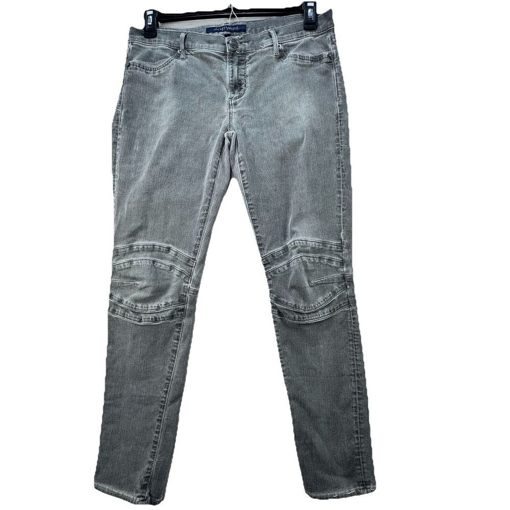 Driftwood Marilyn Womens Size 30 Acid Washed Black‎ Skinny Utility Jeans